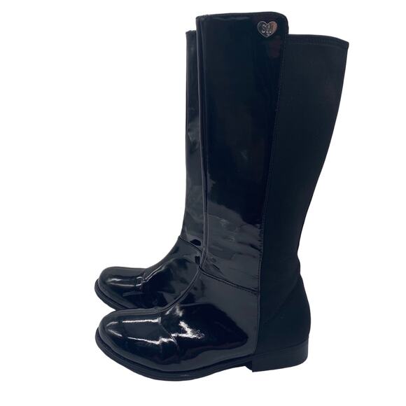 Stuart Weitzman Girls Fifty Fifty Classic Knee High Boot Size 5 Side Zip Patent - Picture 5 of 10